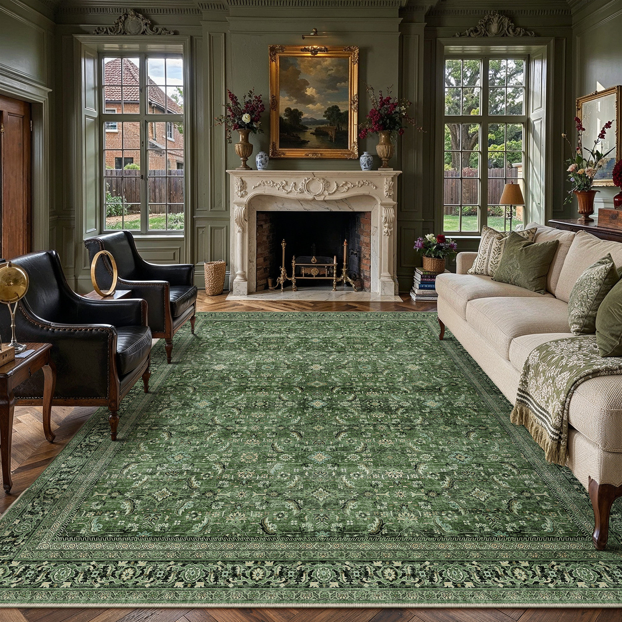 Goudeau+Vintage+Green+Area+